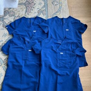 Figs Women's Blue Scrub Tops
